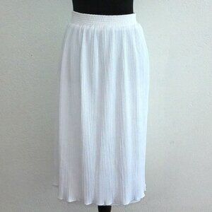 By Spiryt, White pleats Midi skirt